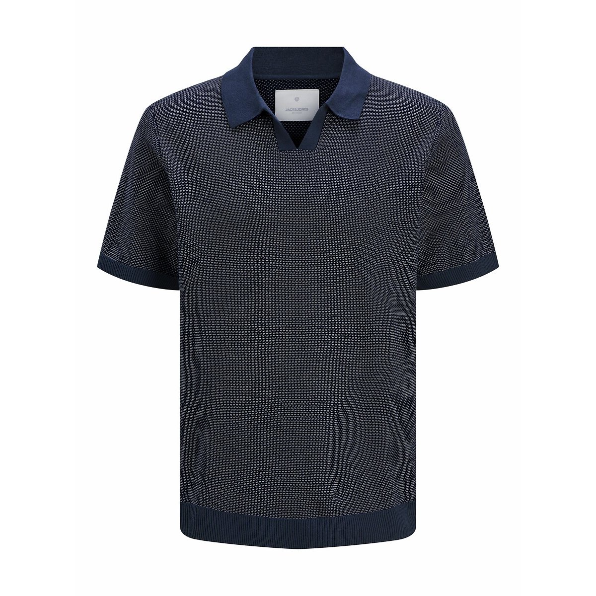 Polo en maille bleu foncé, JACK & JONES