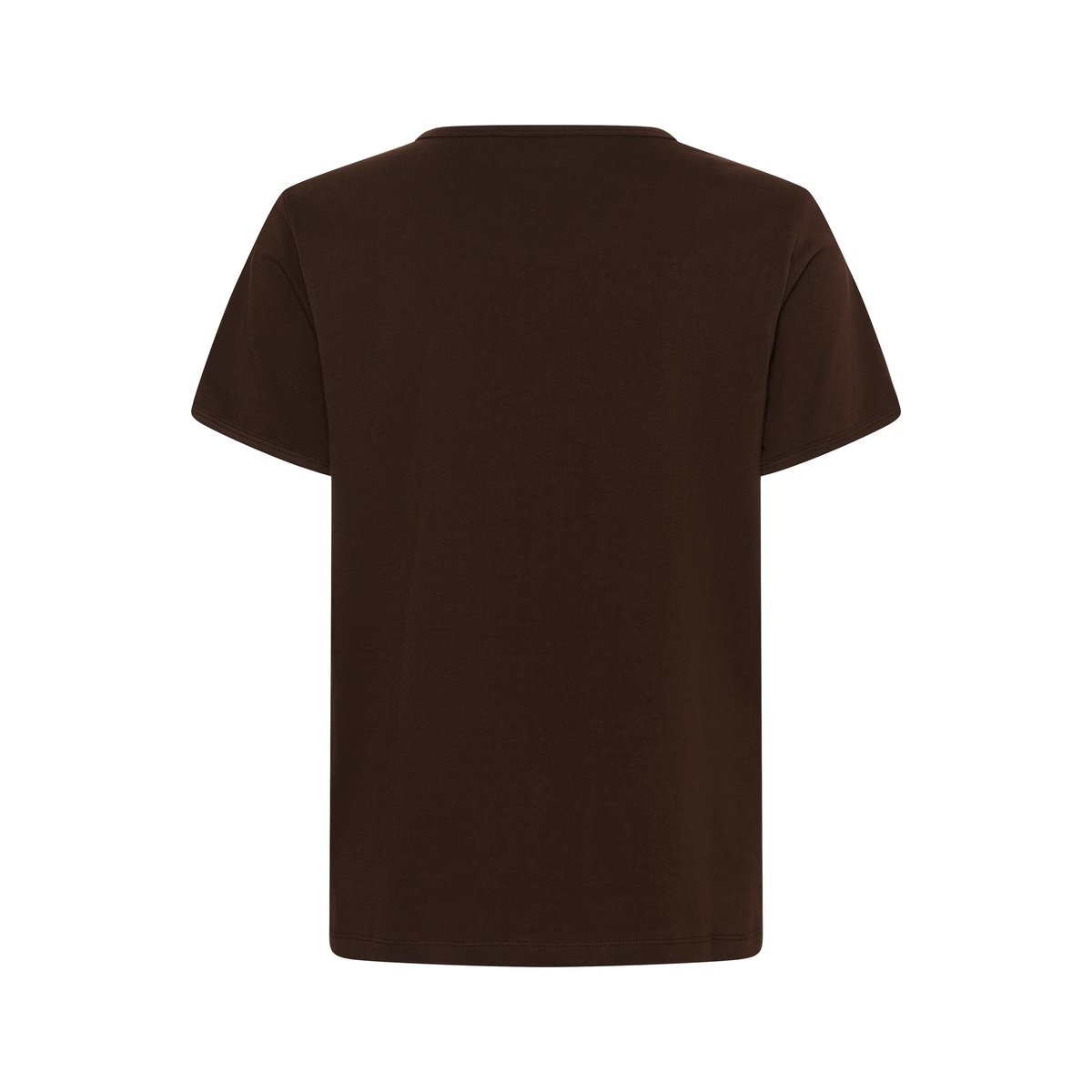 T-shirt marron java with oatmeal dog, CREAM