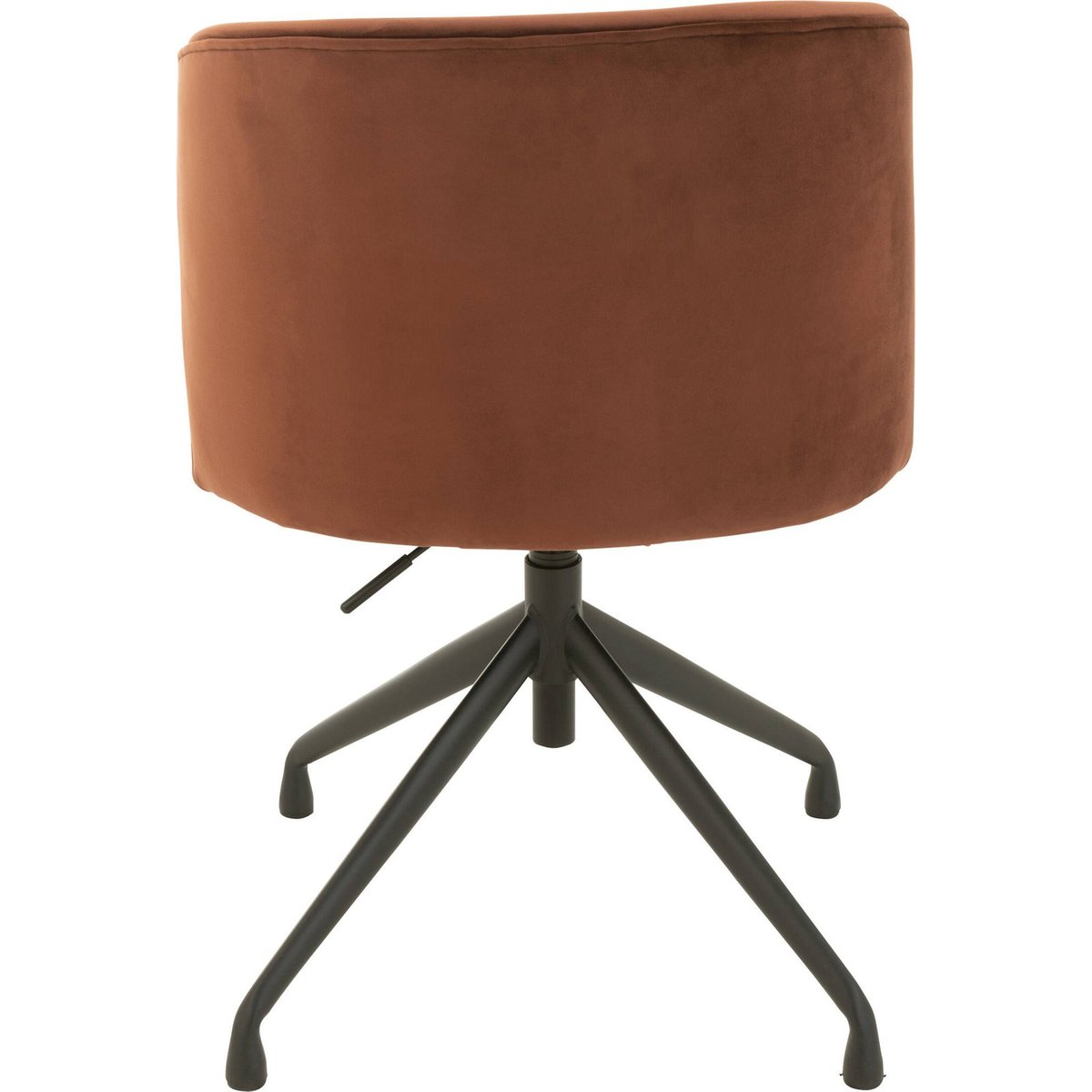 Chaise de bureau pivotante en velours marron foncé velours, RECOLLECTION