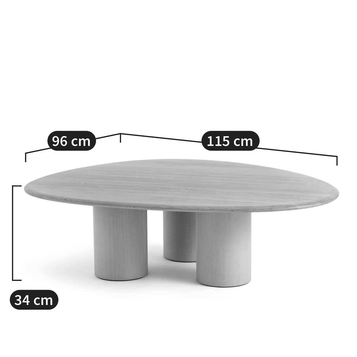 Table basse en chêne et plaqué, Brasero chêne naturel, AM.PM