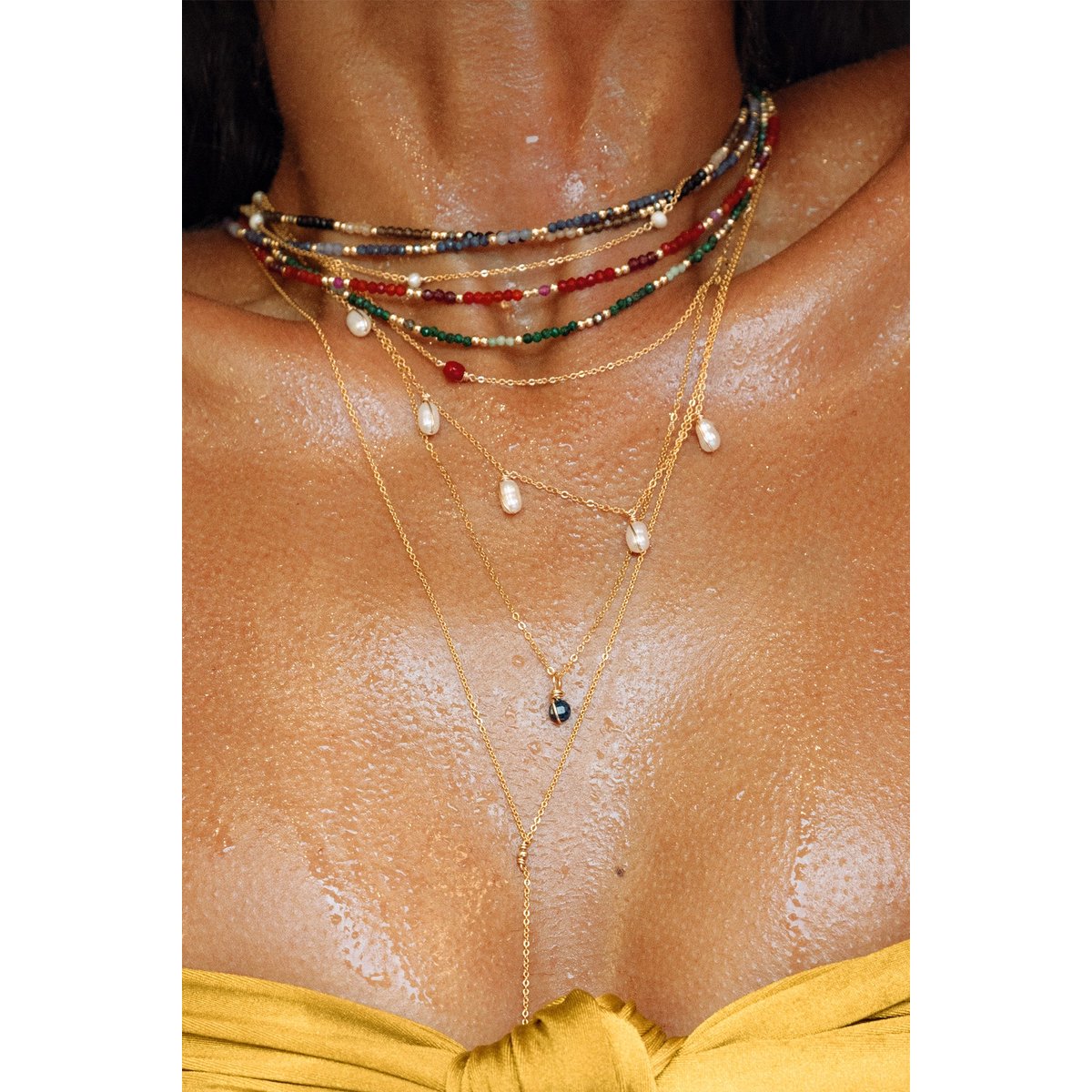 Collier-Bracelet double Queen - Azur azur, YAY PARIS