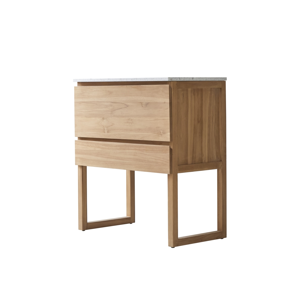 Meuble Salle De Bain en Teck massif, EDGAR beige, TIKAMOON