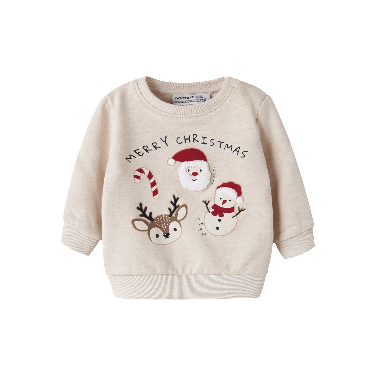 Sweat-Shirt blanc - peyote melange1, NAME IT