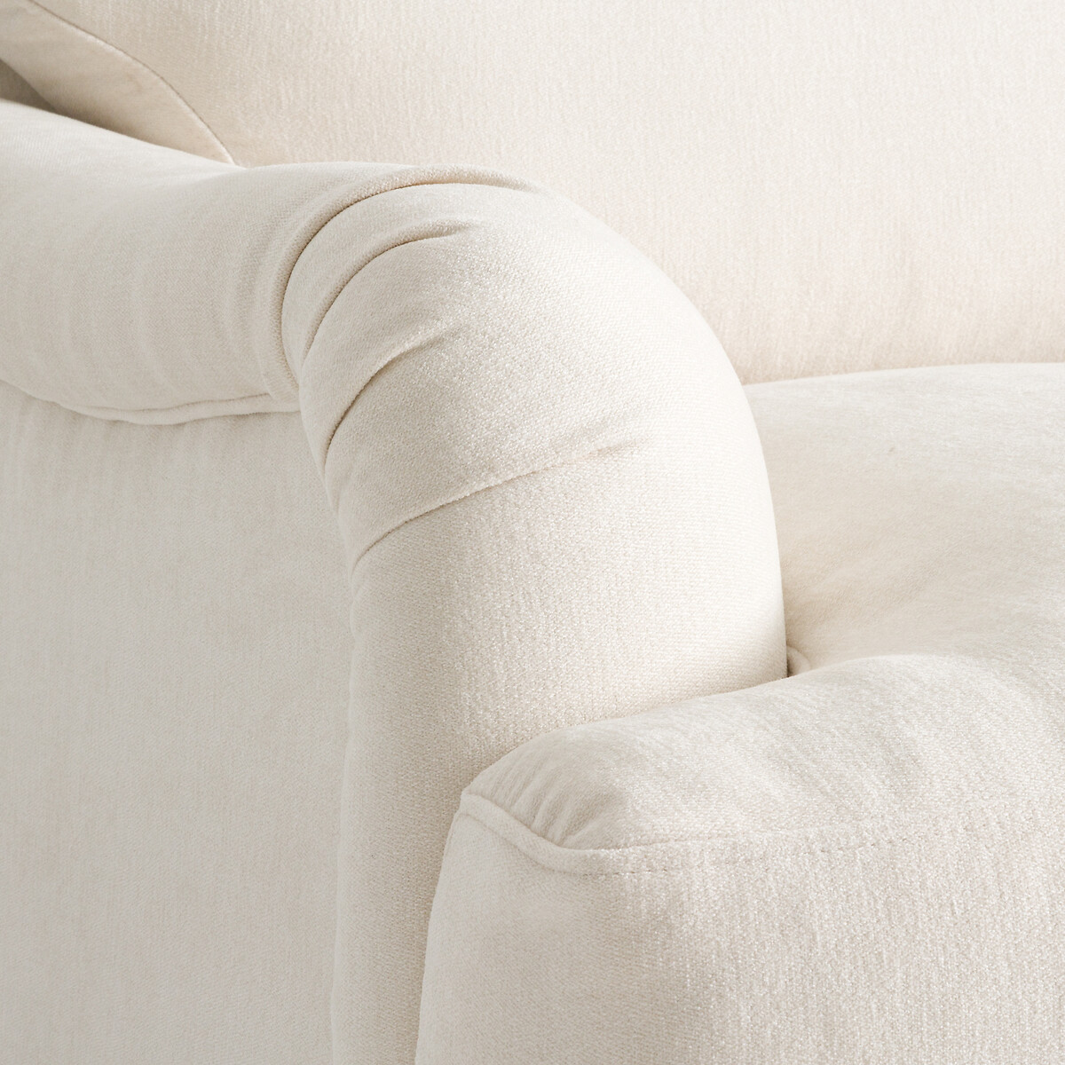 Chiné fauteuil in polyester, NOON ecru, LA REDOUTE INTERIEURS
