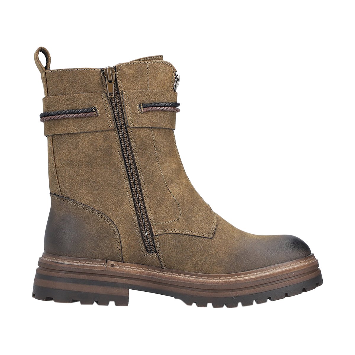 Bottines à Zip Neiva vert, RIEKER