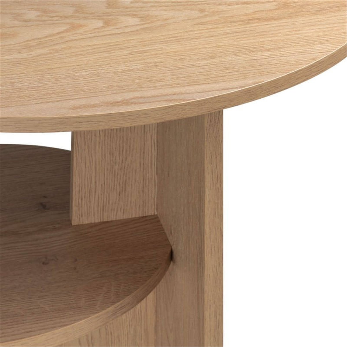Table d'appoint ronde en bois, 2 Plateaux chêne cremona torro, RECOLLECTION