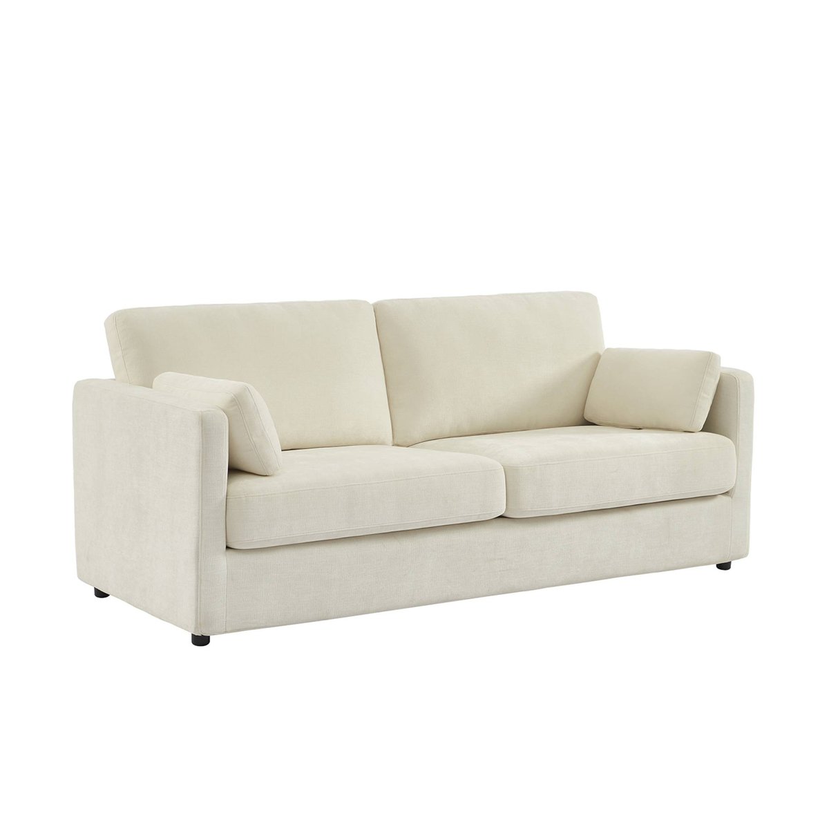 Canapé 2 places déhoussable tissu NEO blanc, SWEEEK