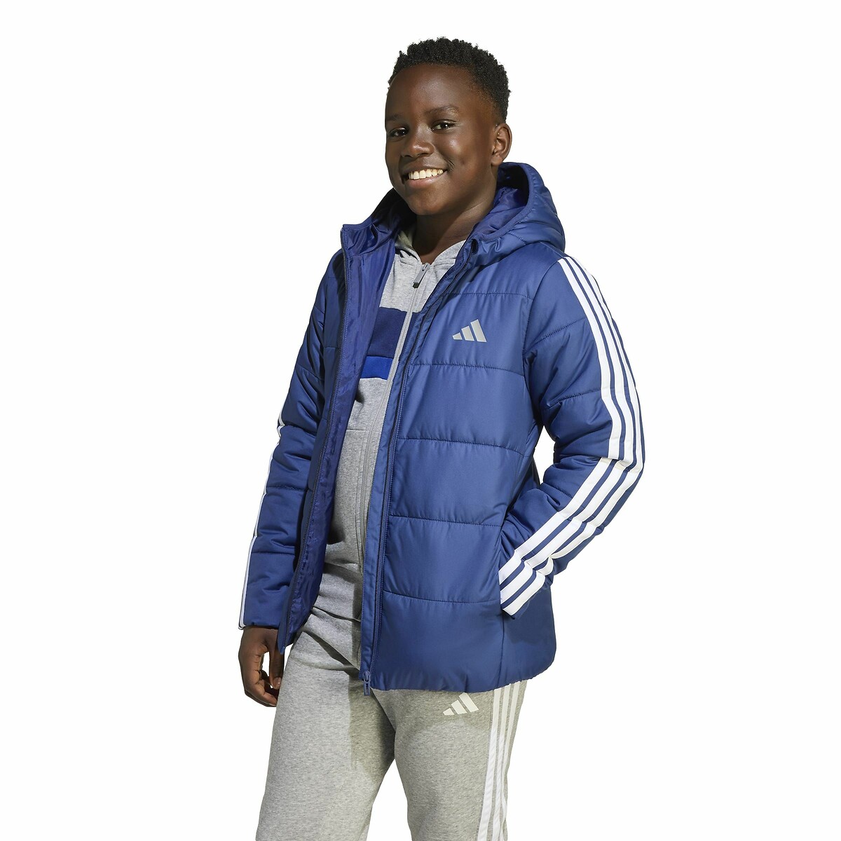 Doudoune à capuche bleu marine, ADIDAS SPORTSWEAR