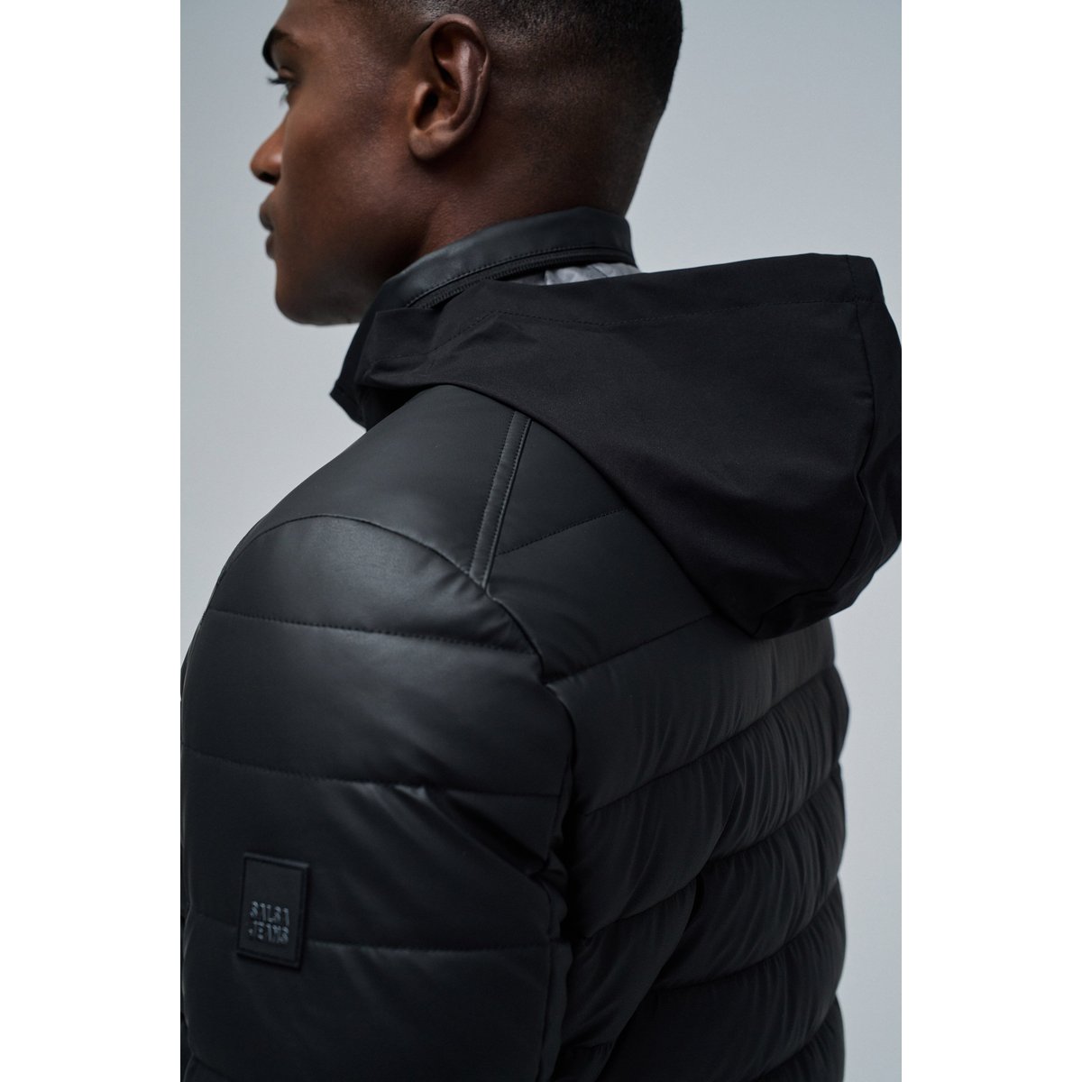 VESTE METELASSÉE EFFET CUIR noir, SALSA JEANS