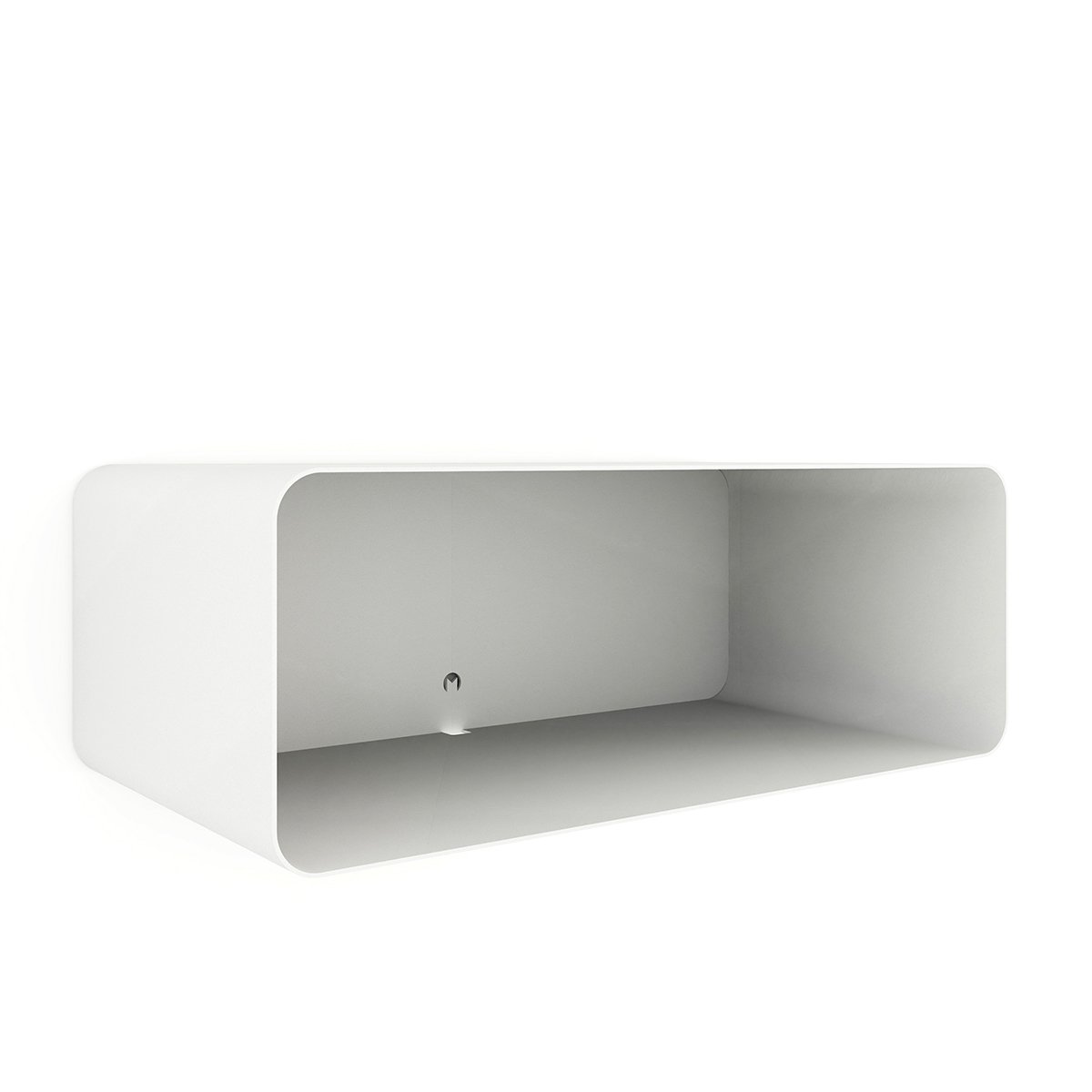 Console de chevet suspendue en acier NELIO blanc, METALLBUDE