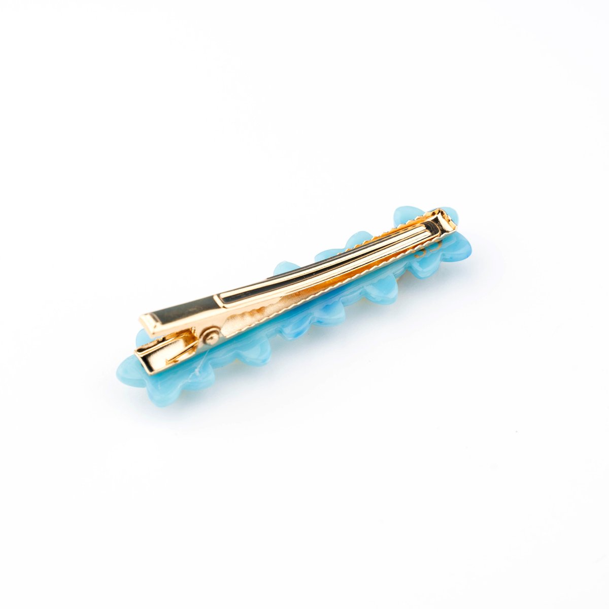 Barrette MYOSOTIS bleu et jaune, COUCOU SUZETTE
