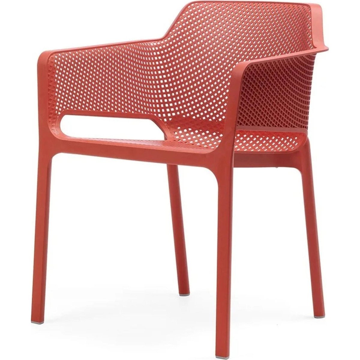 Chaise de jardin ajourée avec accoudoirs NET brun, RECOLLECTION