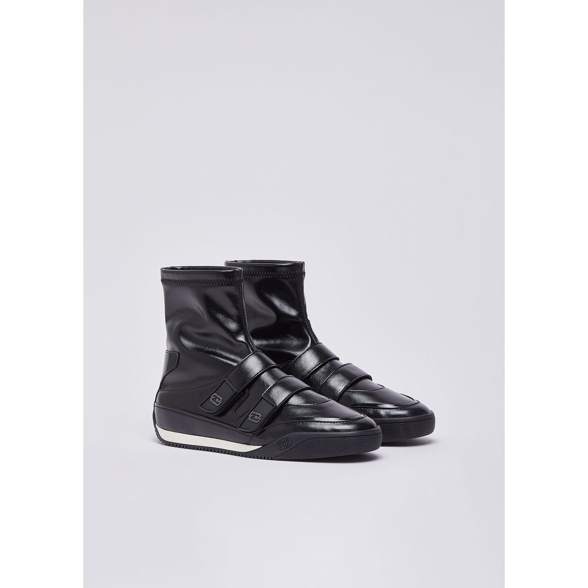 Sneakers alte avec velcro noir, LIU JO