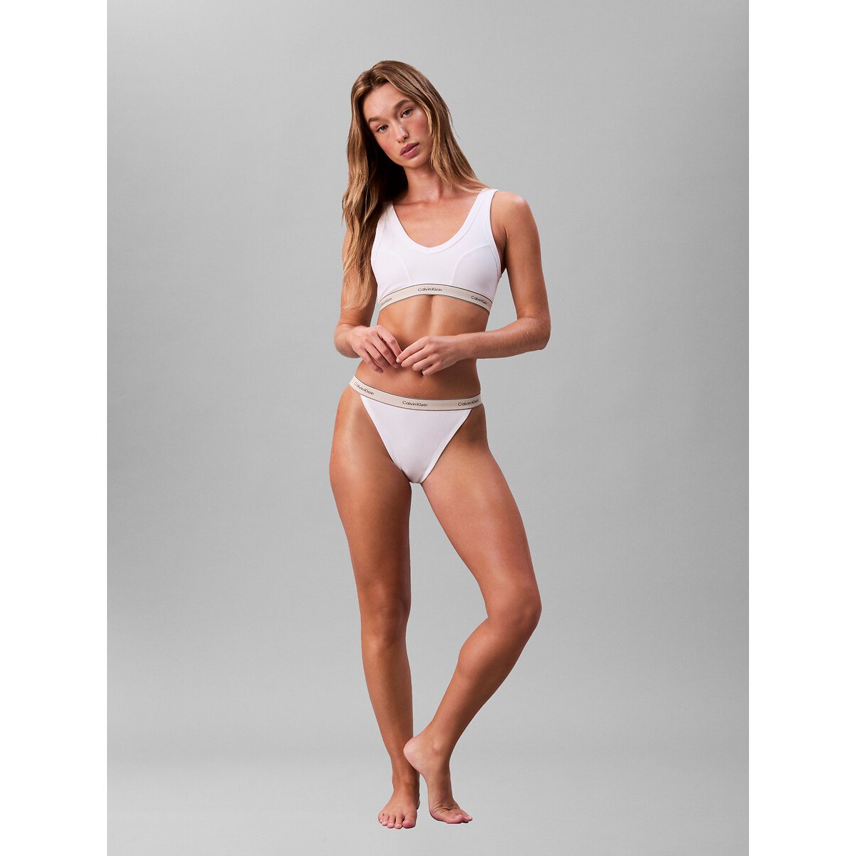 Bralette triangle Heritage Cotton blanc, CALVIN KLEIN UNDERWEAR