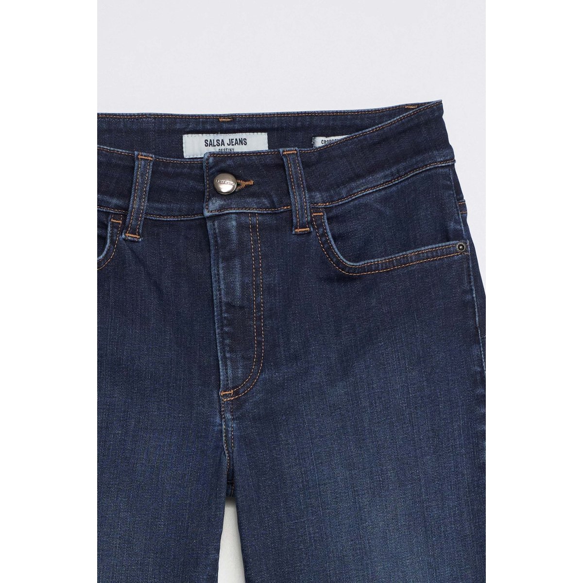 JEAN DESTINY PUSH UP CROPPED SKINNY bleu denim, SALSA JEANS