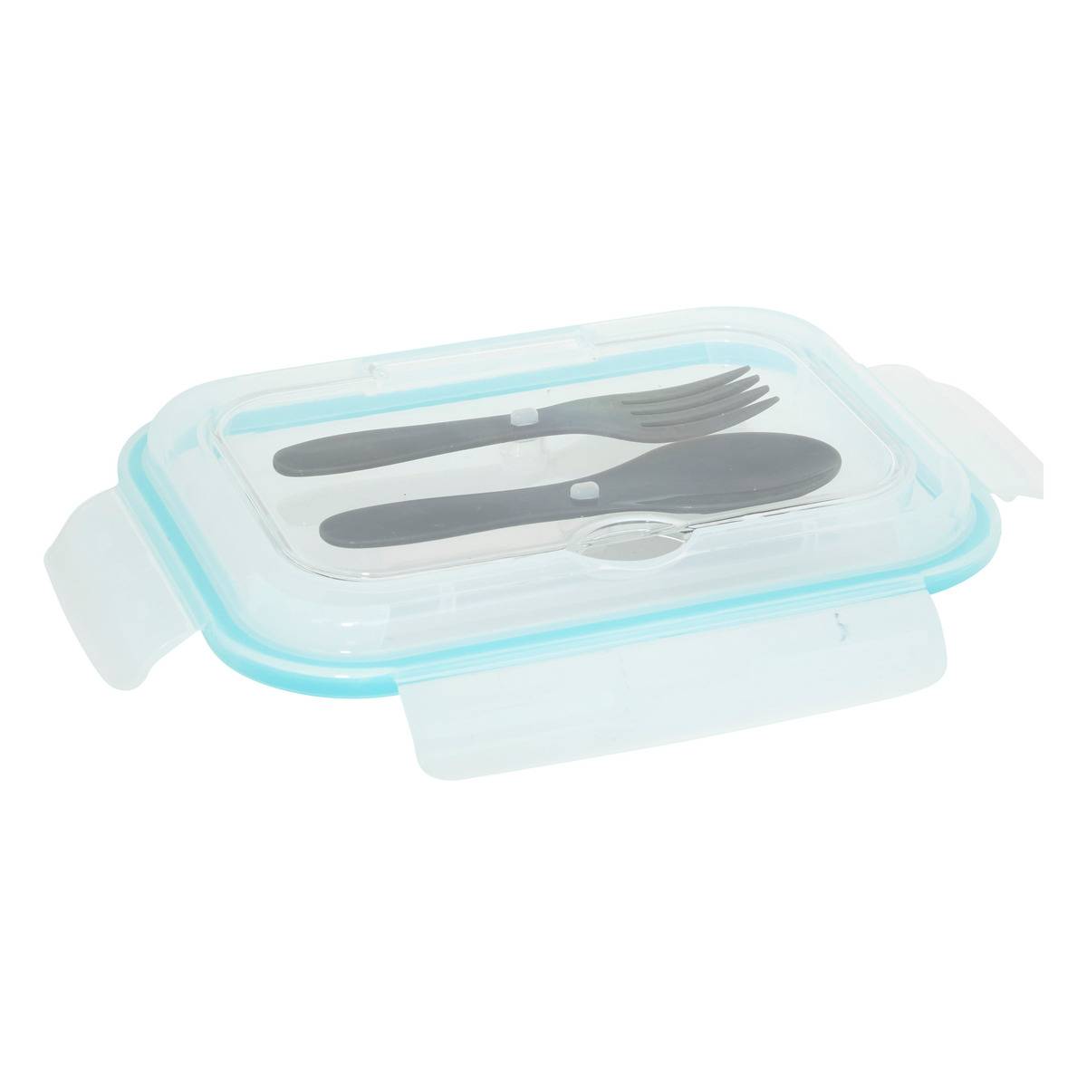 Lunch box en verre avec couverts CLIPEAT VERRE transparent, 5FIVE SIMPLY SMART