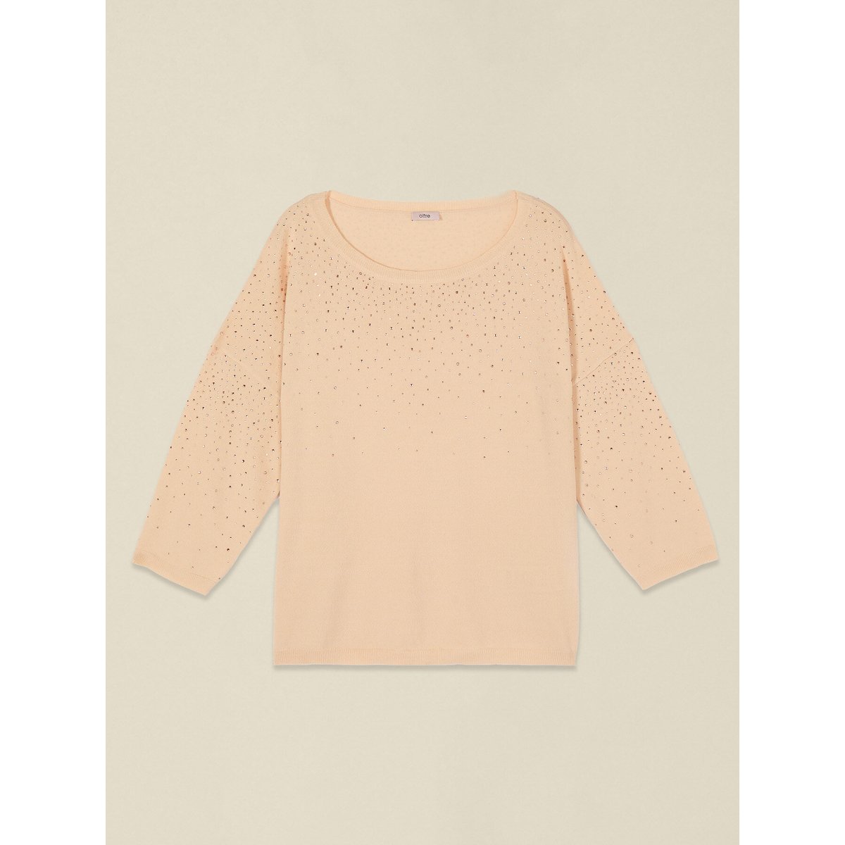 Pull avec micro-cristaux beige, OLTRE