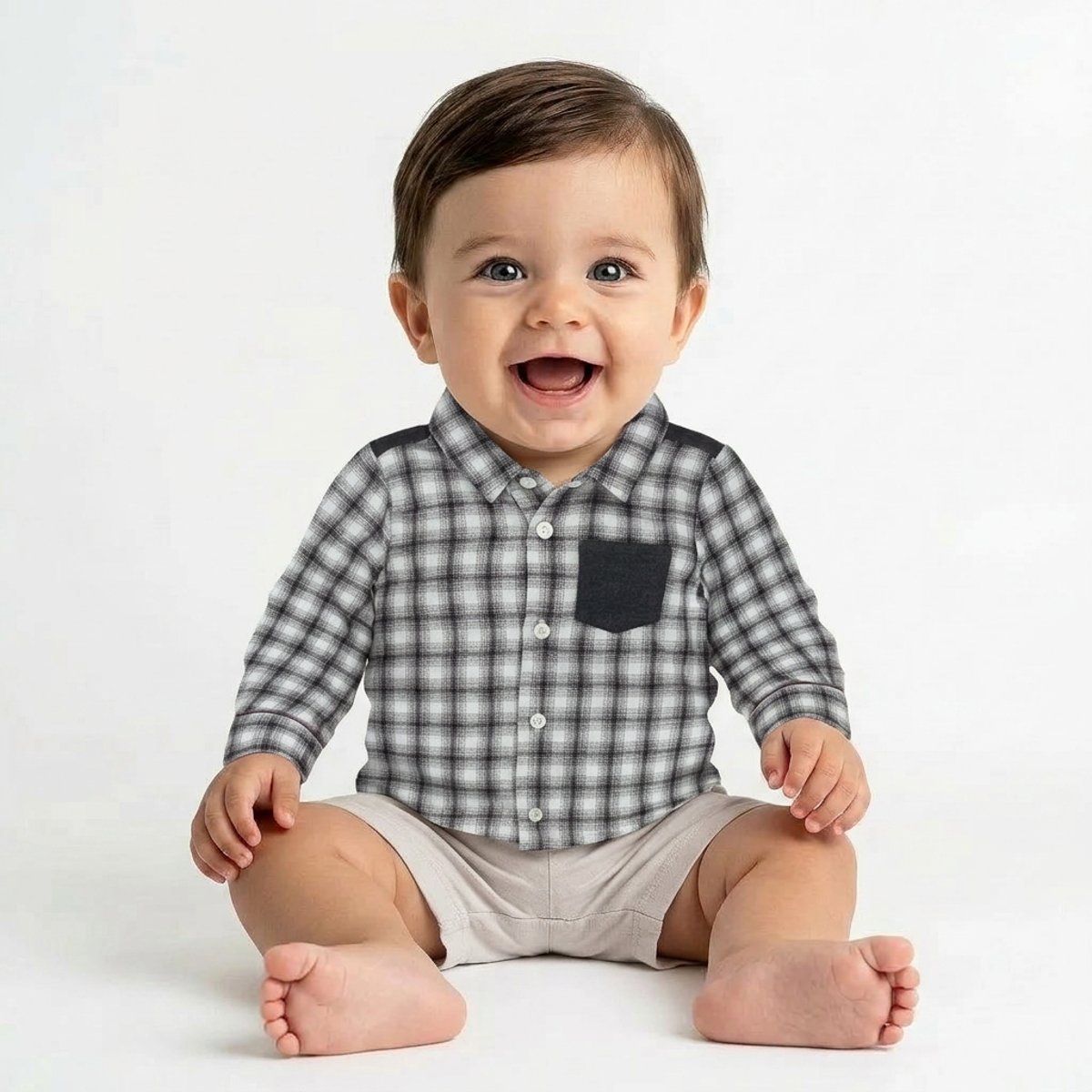 Chemise bébé - Très bon état gris, IKKS