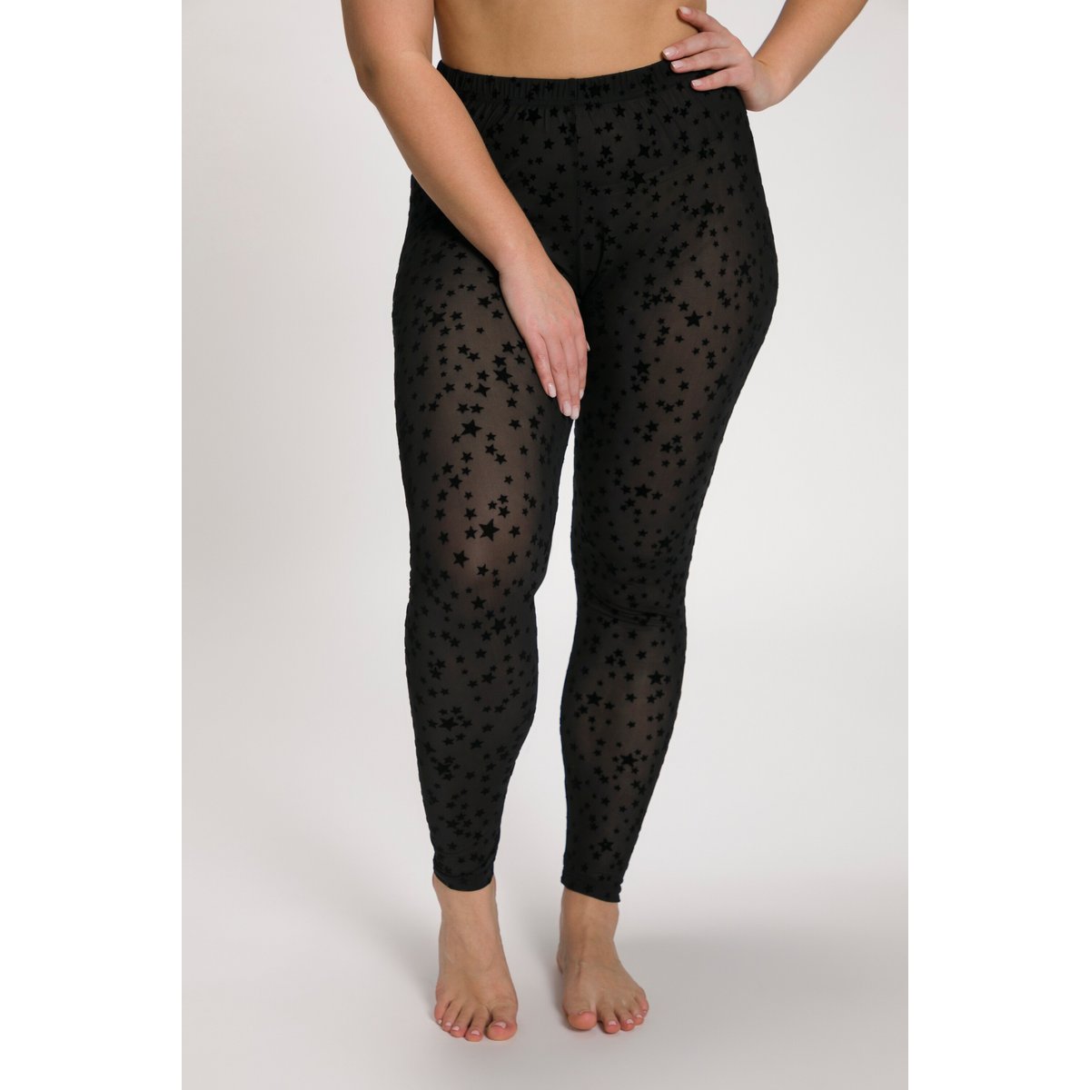 Legging en mesh transparent et hautement noir, ULLA POPKEN