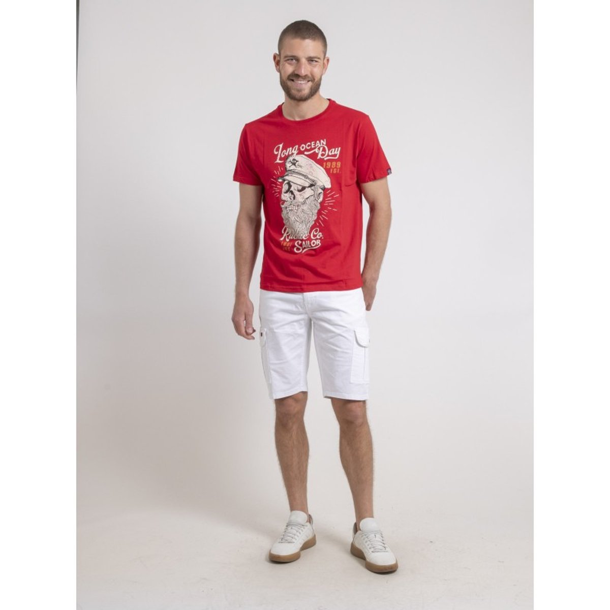 T-shirt Col Rond Pur Coton Nubenoit rouge, RITCHIE