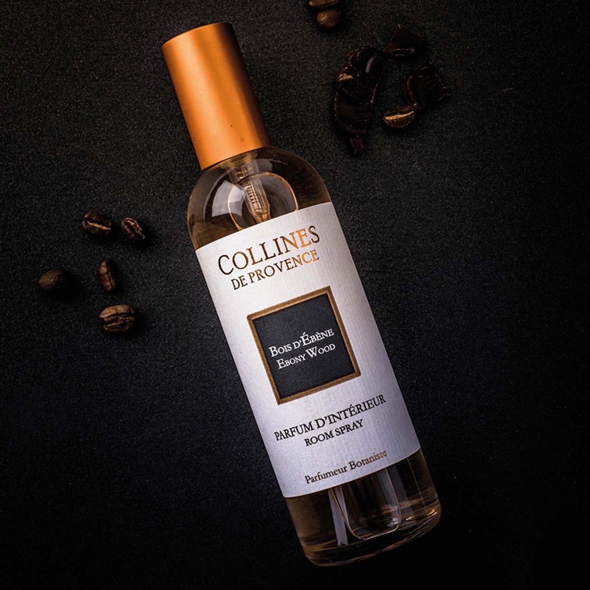 Parfum d'Intérieur  BOIS D'EBENE blanc, COLLINES DE PROVENCE