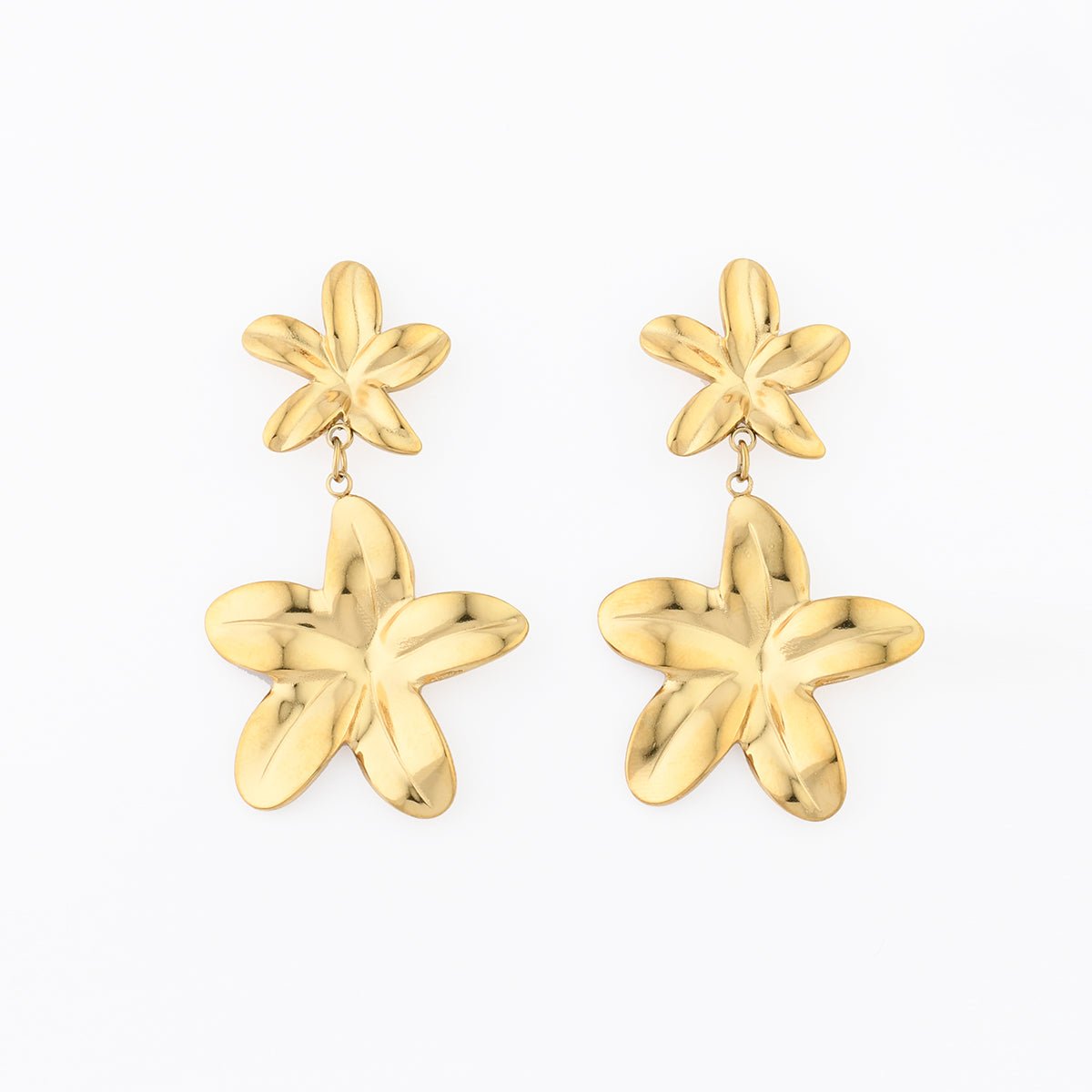 Boucles d'oreilles fleurs tropicales Acier inoxydable aucun, BALABOOSTE