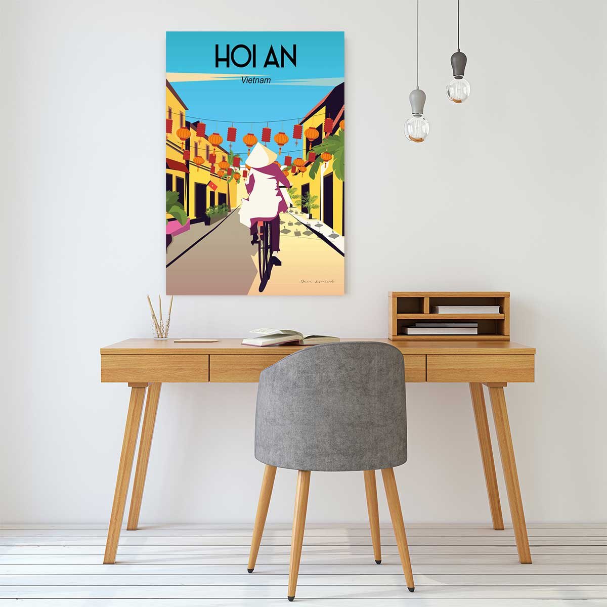 Tableau de voyage Hoi An Vietnam tableau alu dibond, HEXOA