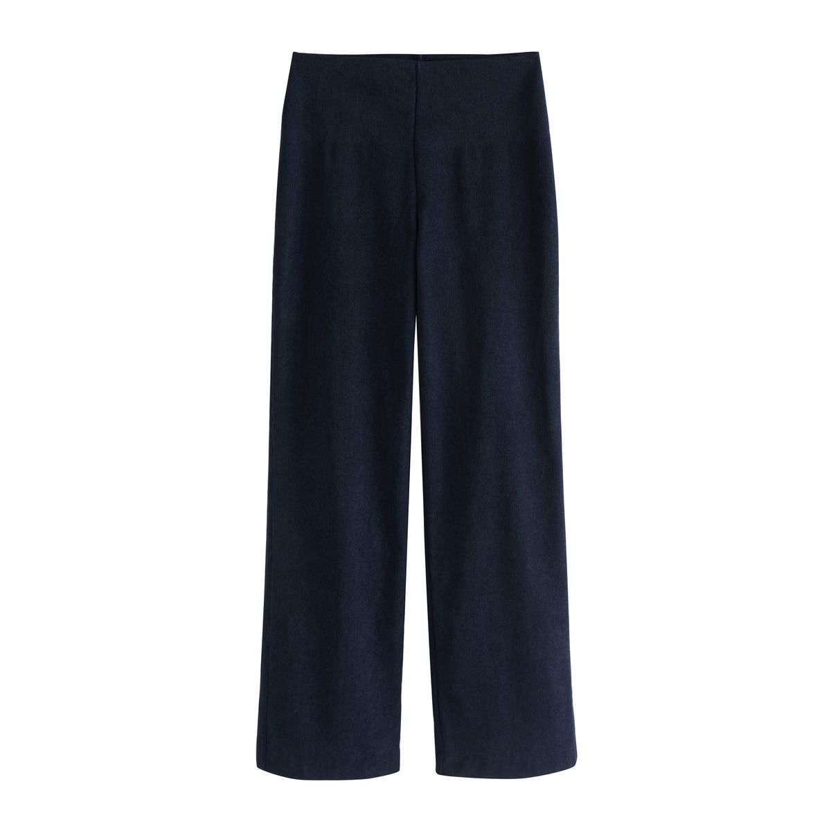 Pantalon large en velours côtelé lissant bleu marine, NEXT