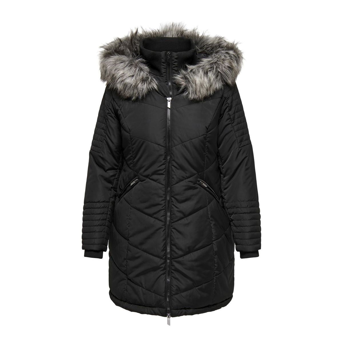 Manteau Manteaux Capuche Poignets côtelés black 1, ONLY