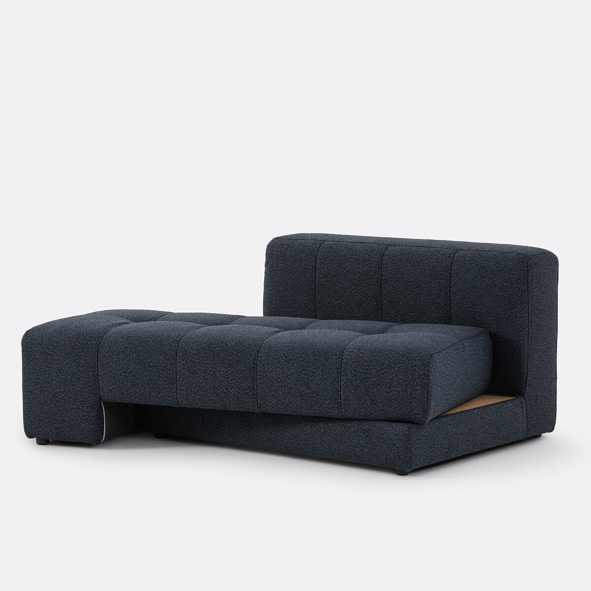 Banquette assise pivotante, gauche, modulable, en bouclette fine, FANO bleu, LA REDOUTE INTERIEURS