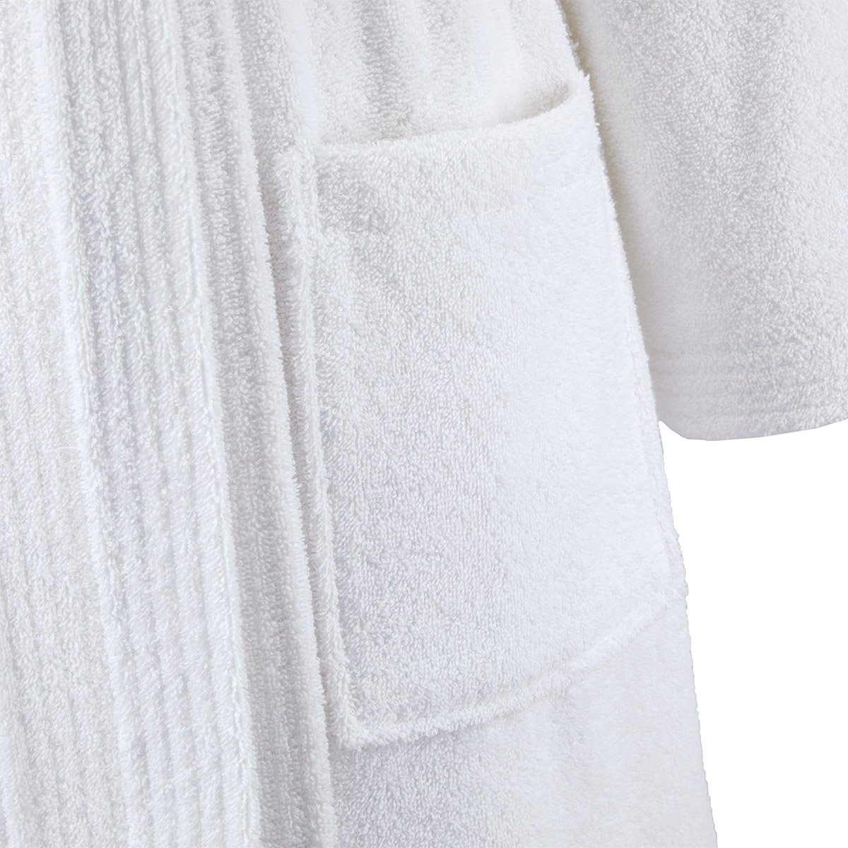 Peignoir de bain en coton, L LECROCO blanc, LACOSTE HOME
