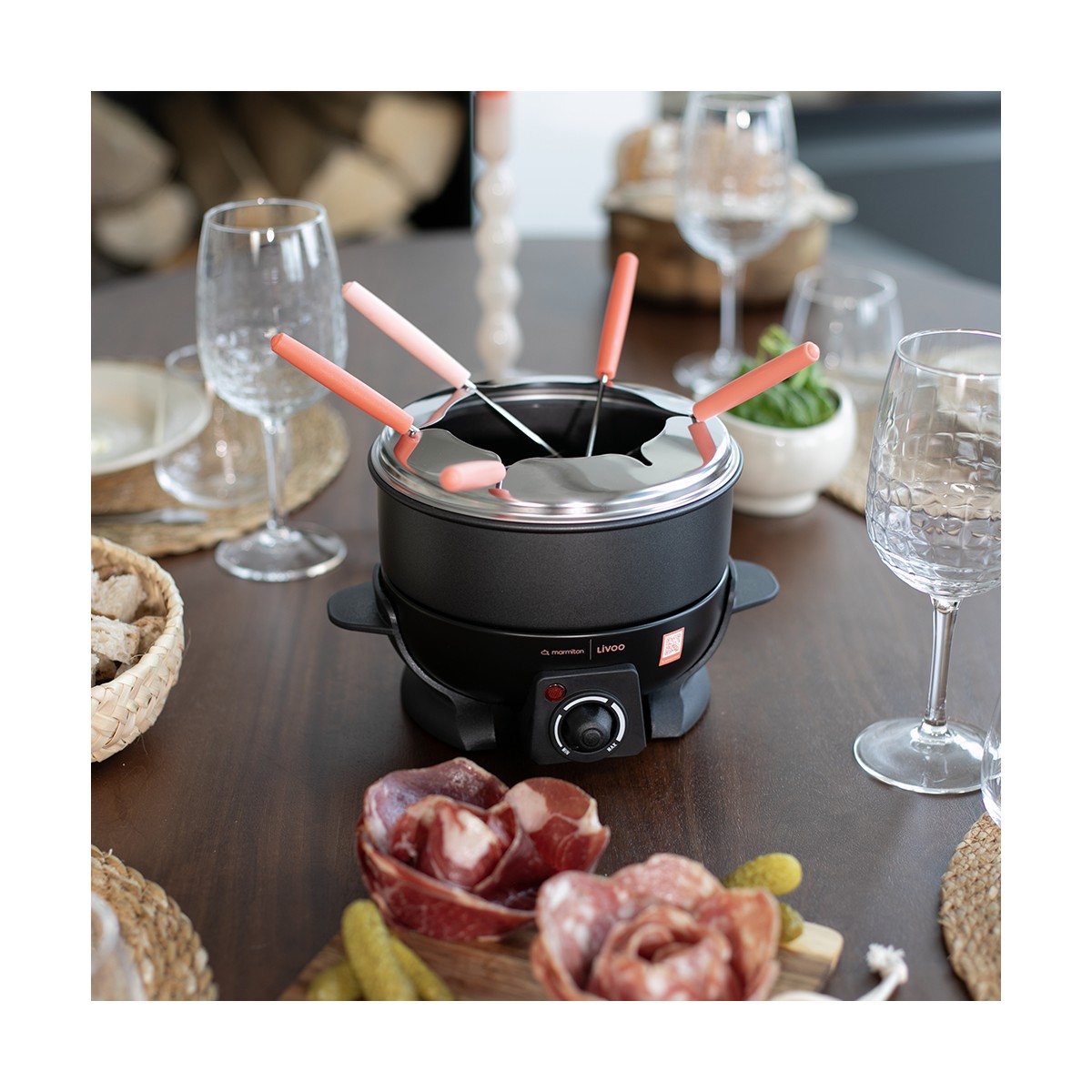 Appareil à fondue électrique - Livoo x Marmiton couleur unique, LIVOO