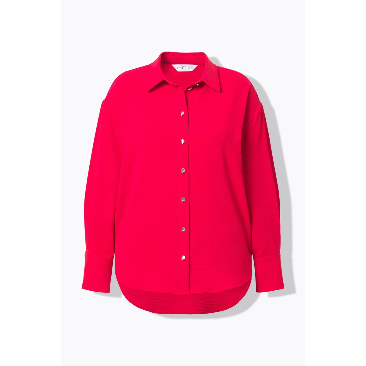 Chemisier oversize. Boutons fantaisie rouge, STUDIO UNTOLD