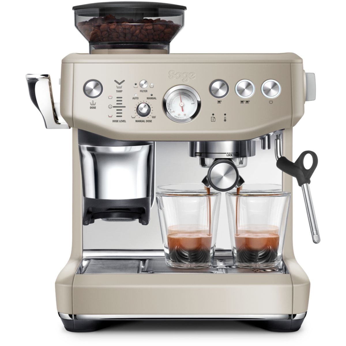 Machine à expresso The Barista Express Impress Amande crème / ivoire, SAGE APPLIANCES