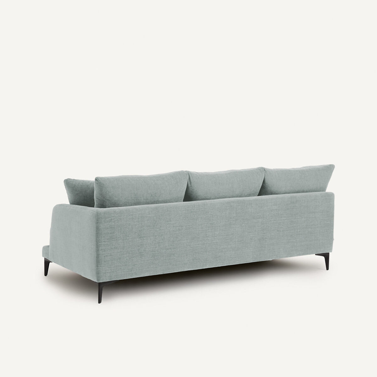 Demi-canapé 3 places en polyester natté, MODERNISTE aquamarine, EMMANUEL GALLINA X AM.PM