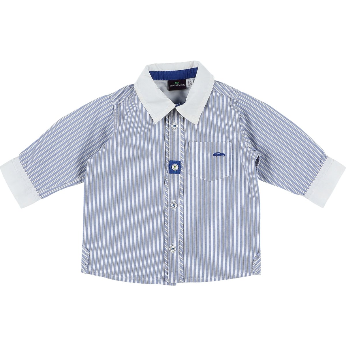 Chemise - Très bon état blanc;bleu, SERGENT MAJOR