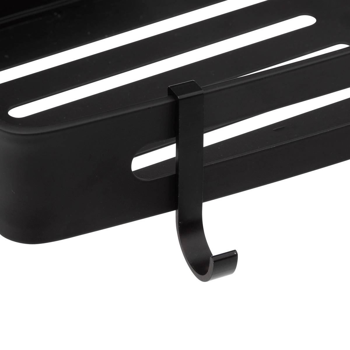 Étagère de douche rectangle BLACKALU noir, 5FIVE SIMPLY SMART
