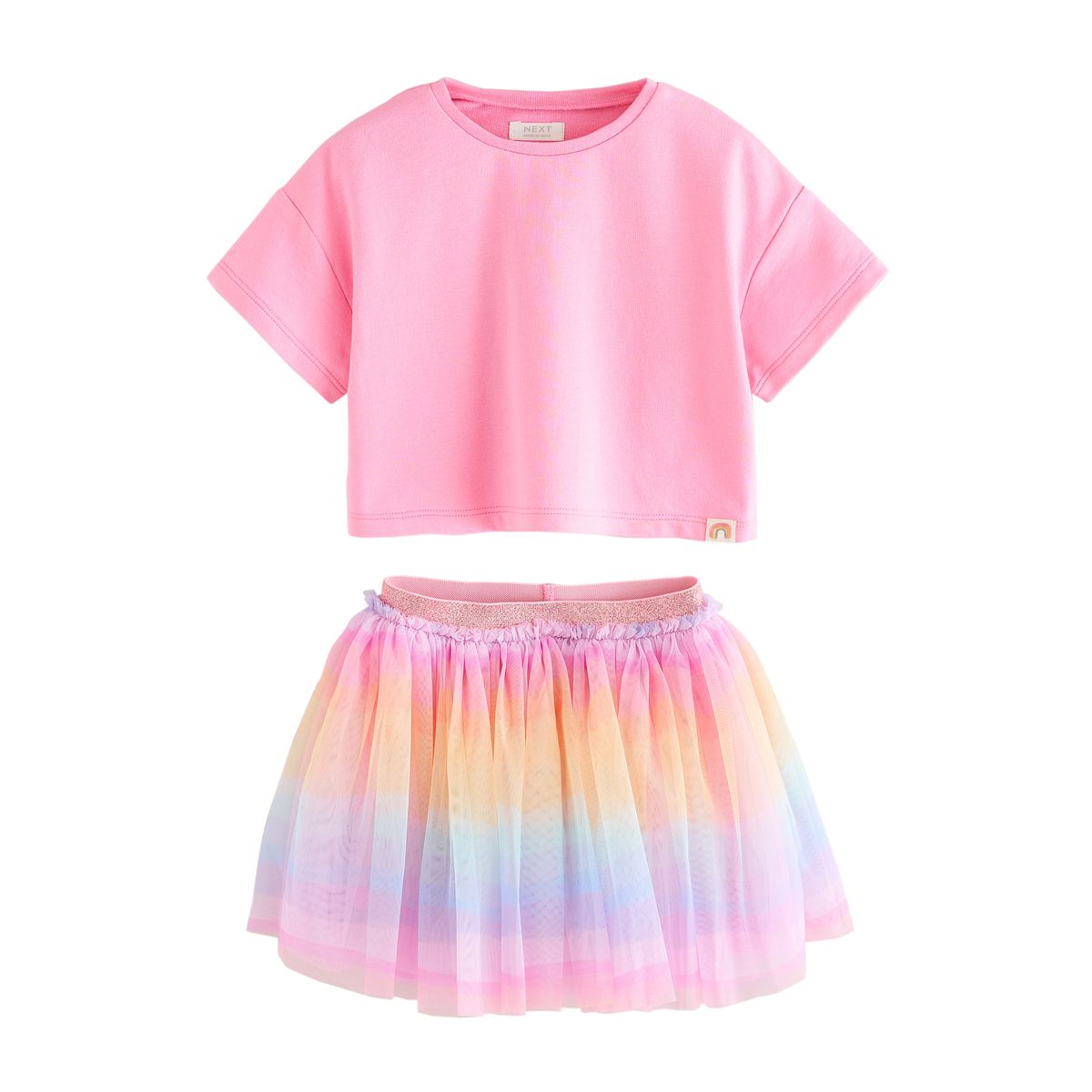 Ensemble tutu et haut arc-en-ciel/rose, NEXT