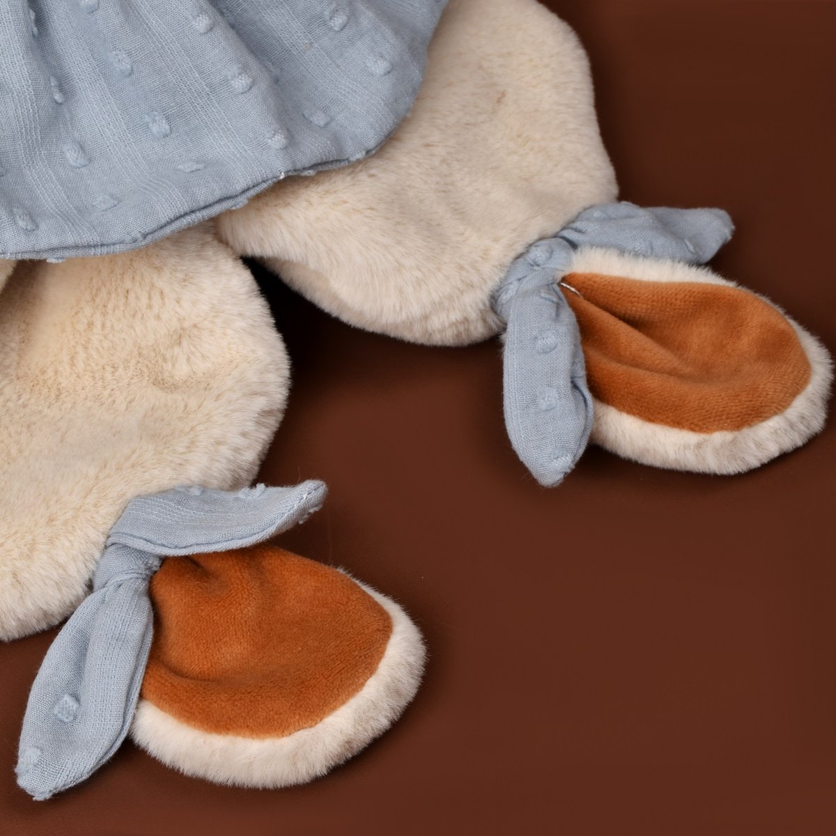 Doudou plat Renard 29 cm bleu, DOUDOU ET COMPAGNIE