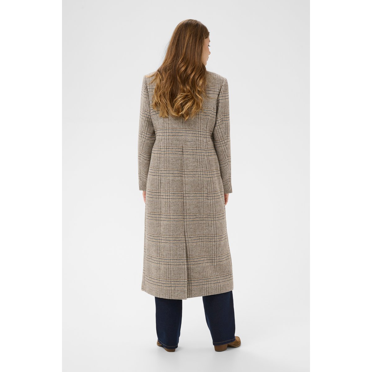 Manteau gris grey check, CREAM