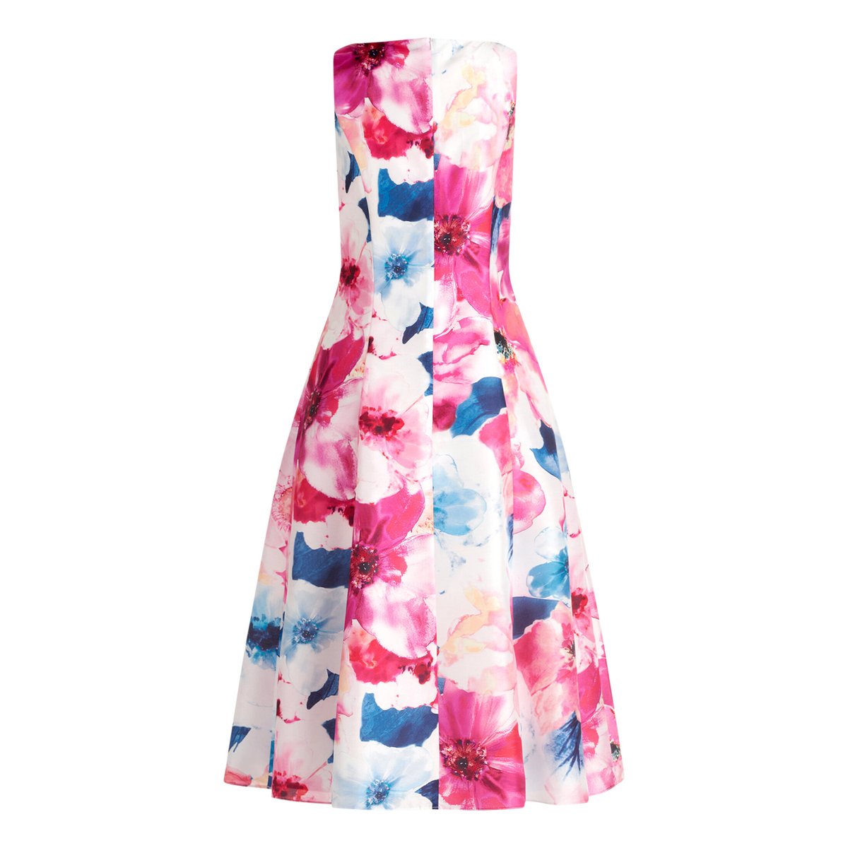 Robe de cocktail à plis creux cream/pink, VERA MONT