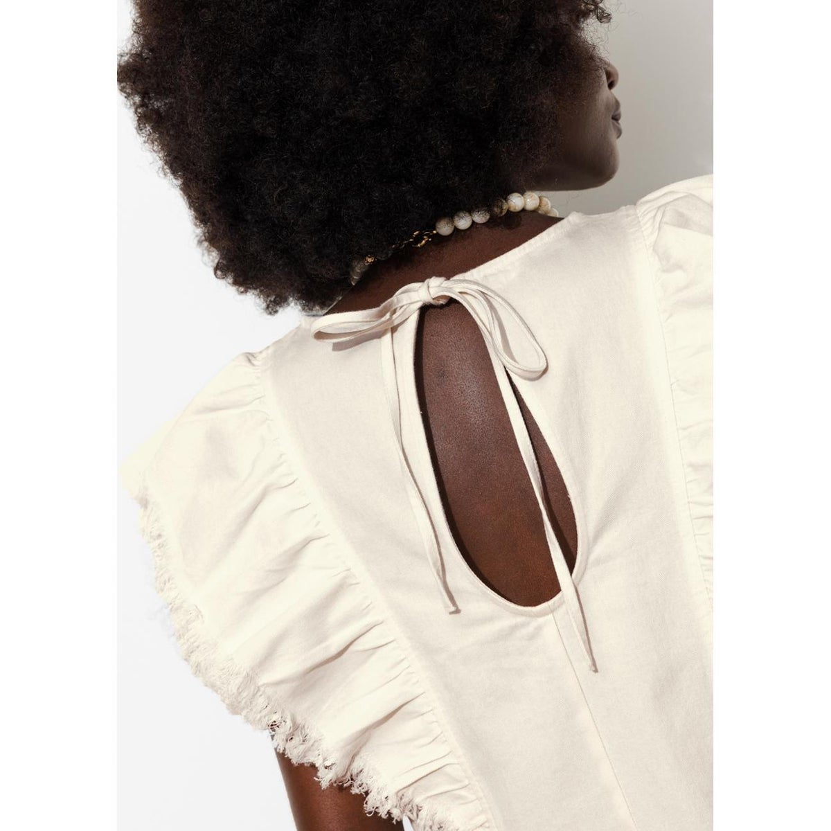 Blouse à manches papillon blanc, PROMOD