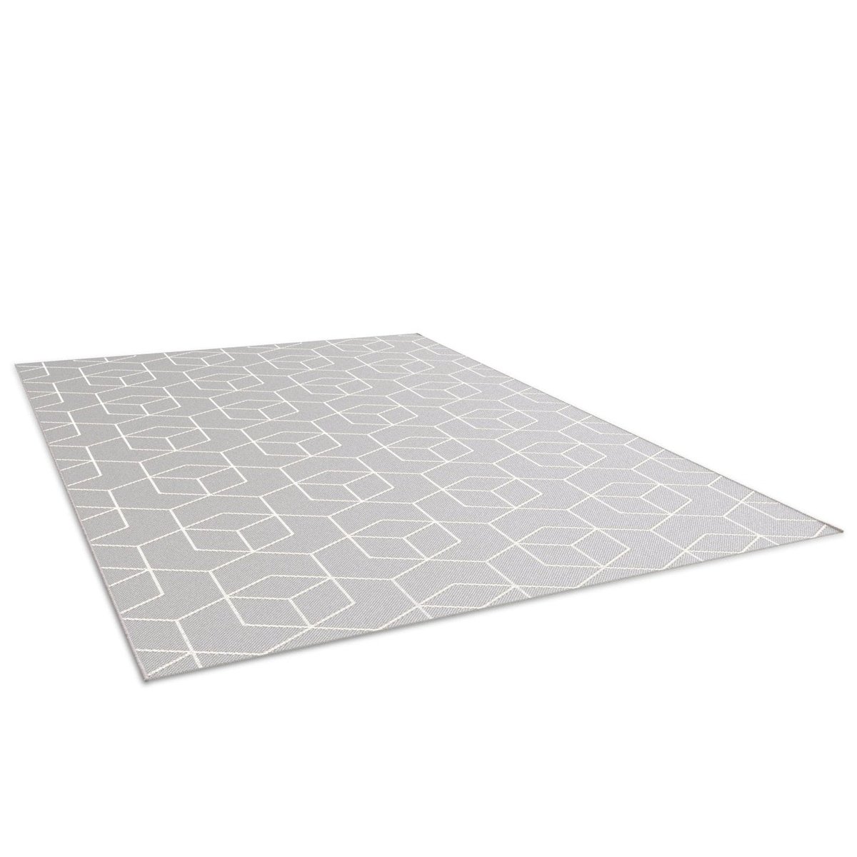 Tapis design intérieur extérieur KUBE gris minéral, AFK LIVING