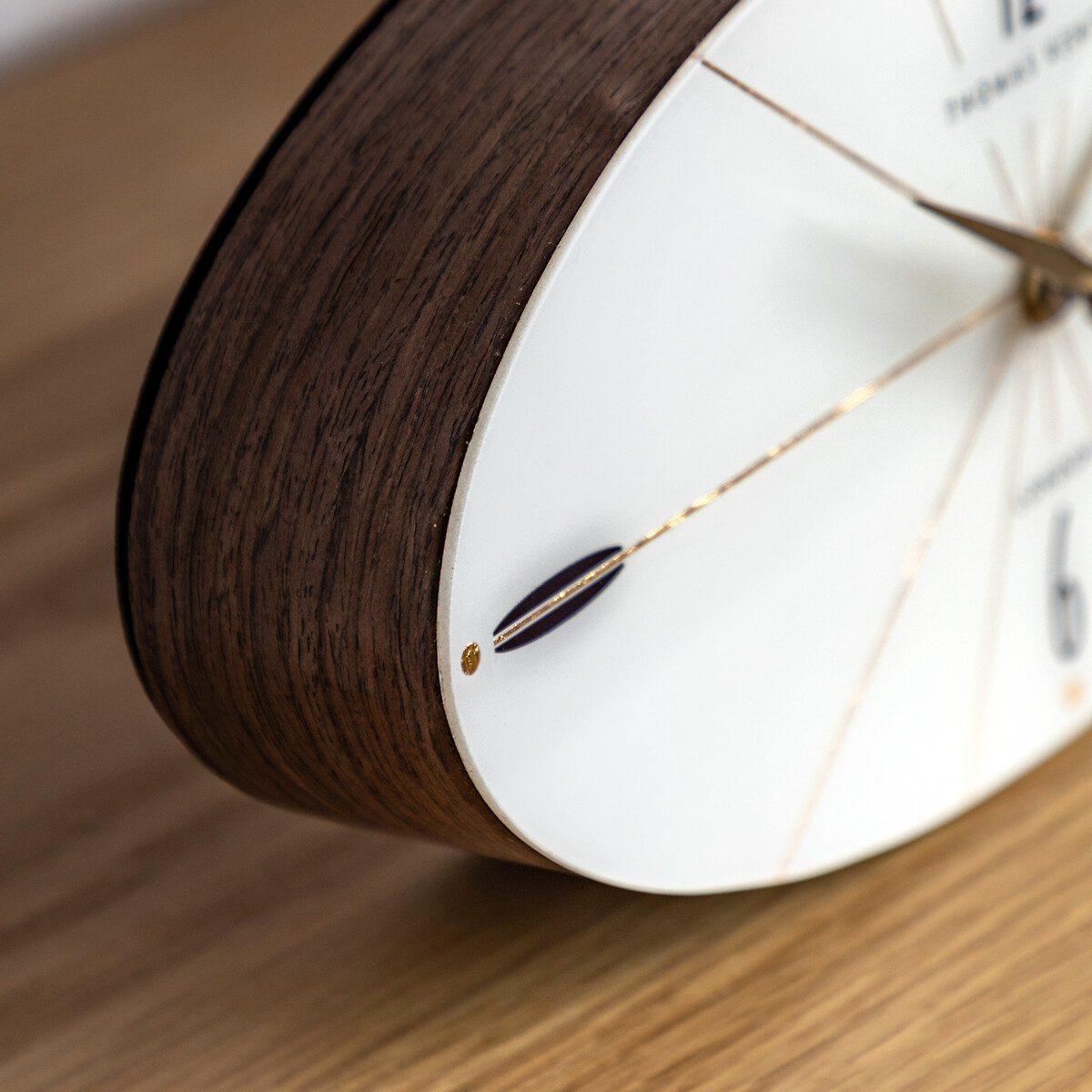 Greenwich Ellipse 11" Mantel Clock walnut, THOMAS KENT