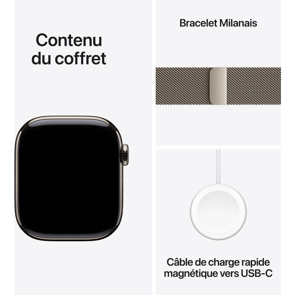 Montre connectée Serie 10 46mm Titane Naturel Loop Cell beige, APPLE