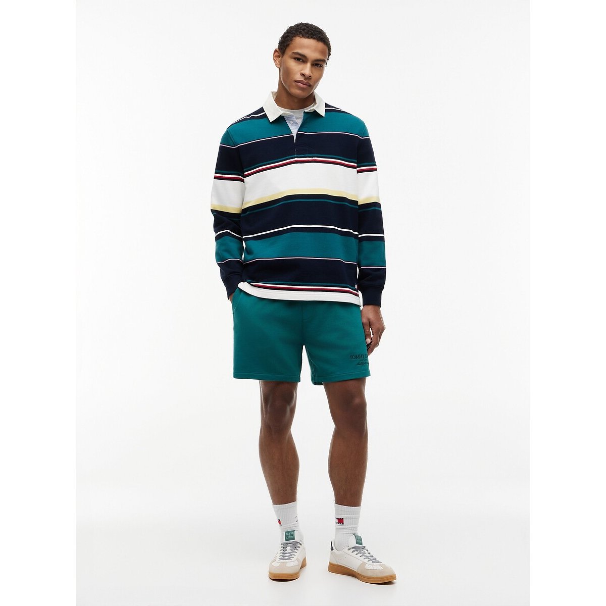 Long Sleeve Polo Shirt navy blue, TOMMY JEANS