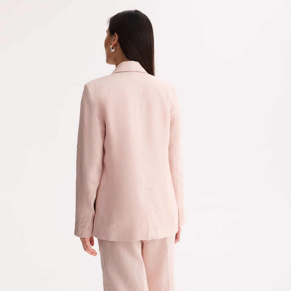 Linen Straight Fit Blazer pink, ANNE WEYBURN