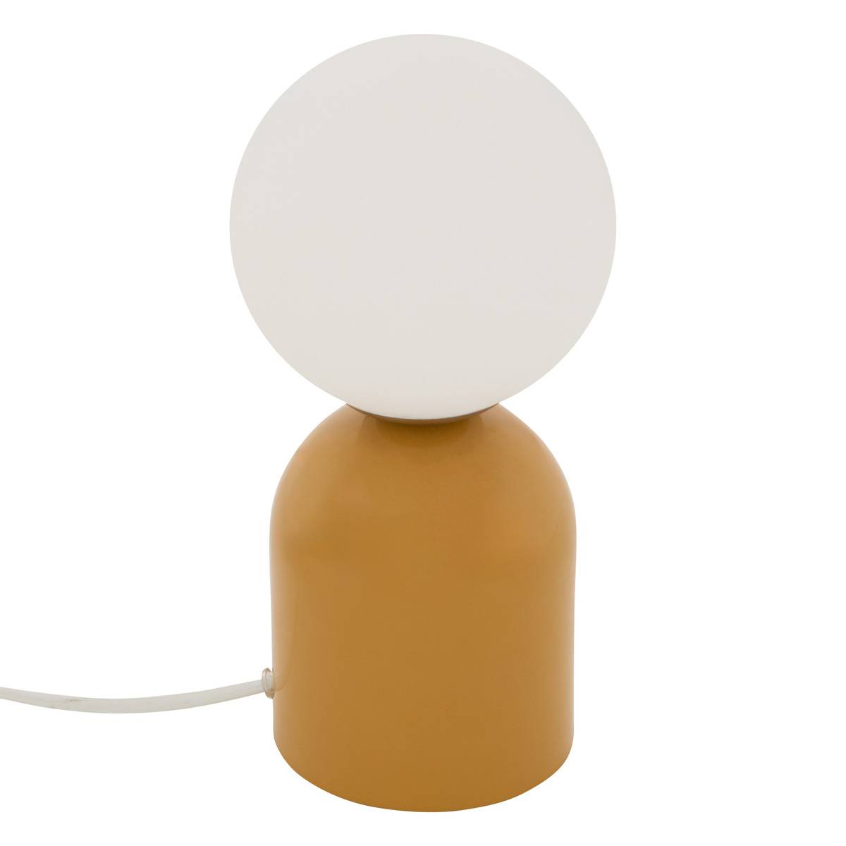 Lampe Bessie boule H.25cm rouge, ATMOSPHERA