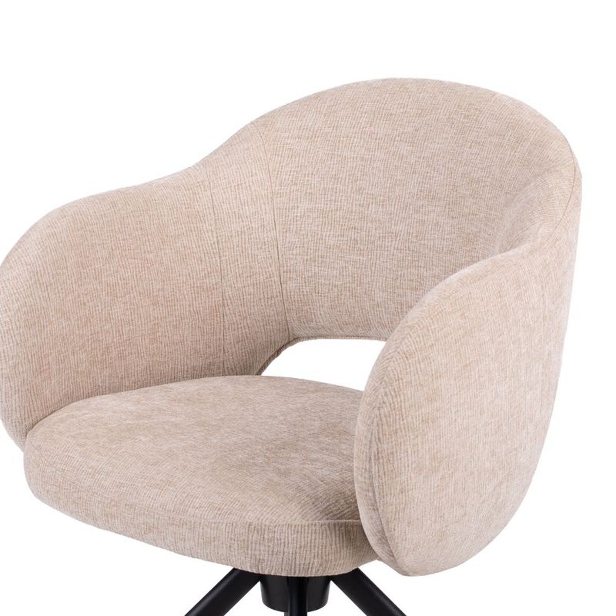 Chaise pivotante tissu sable, ZAGO