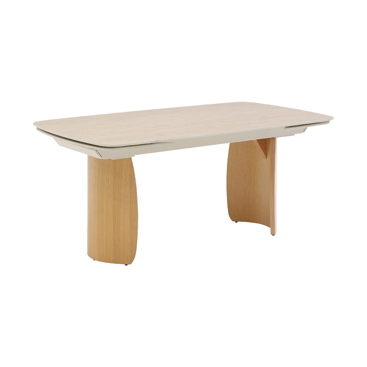 Table à manger chêne BIANCA beige, HABITAT